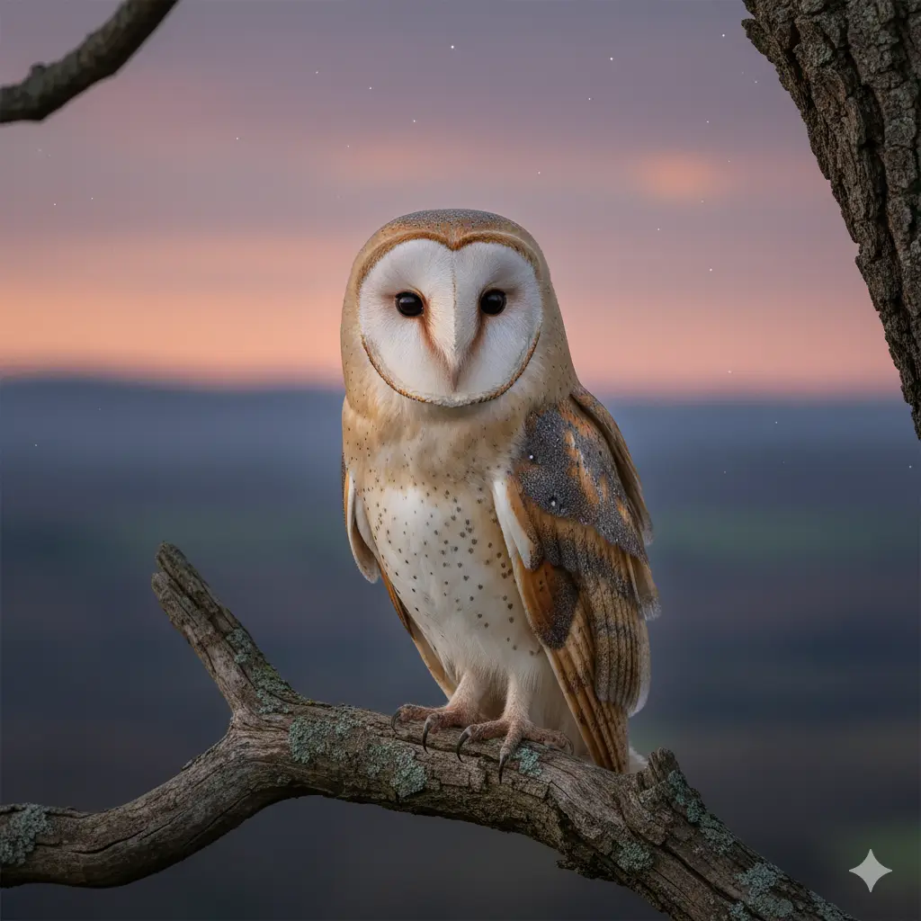 A simple AI-generated image of an owl, created with the prompt 'an owl' using Nano Banana
